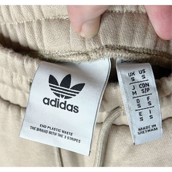 Adidas Jogger Track Sweatpants Size Small Tan - Picture 3 of 5